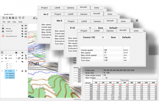 Комплект программ BortBiz-Plan и BortBiz-Nav для ВЛС и ЦАФС съемок